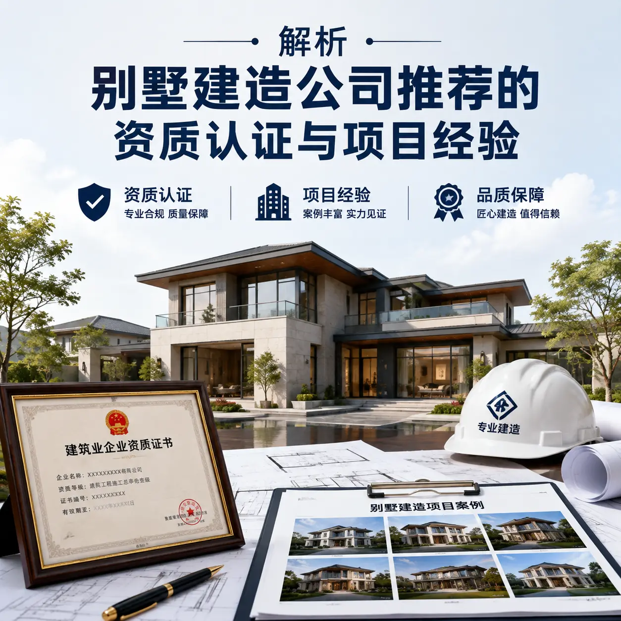 解析 黔南 别墅建造公司推荐的资质认证与项目经验