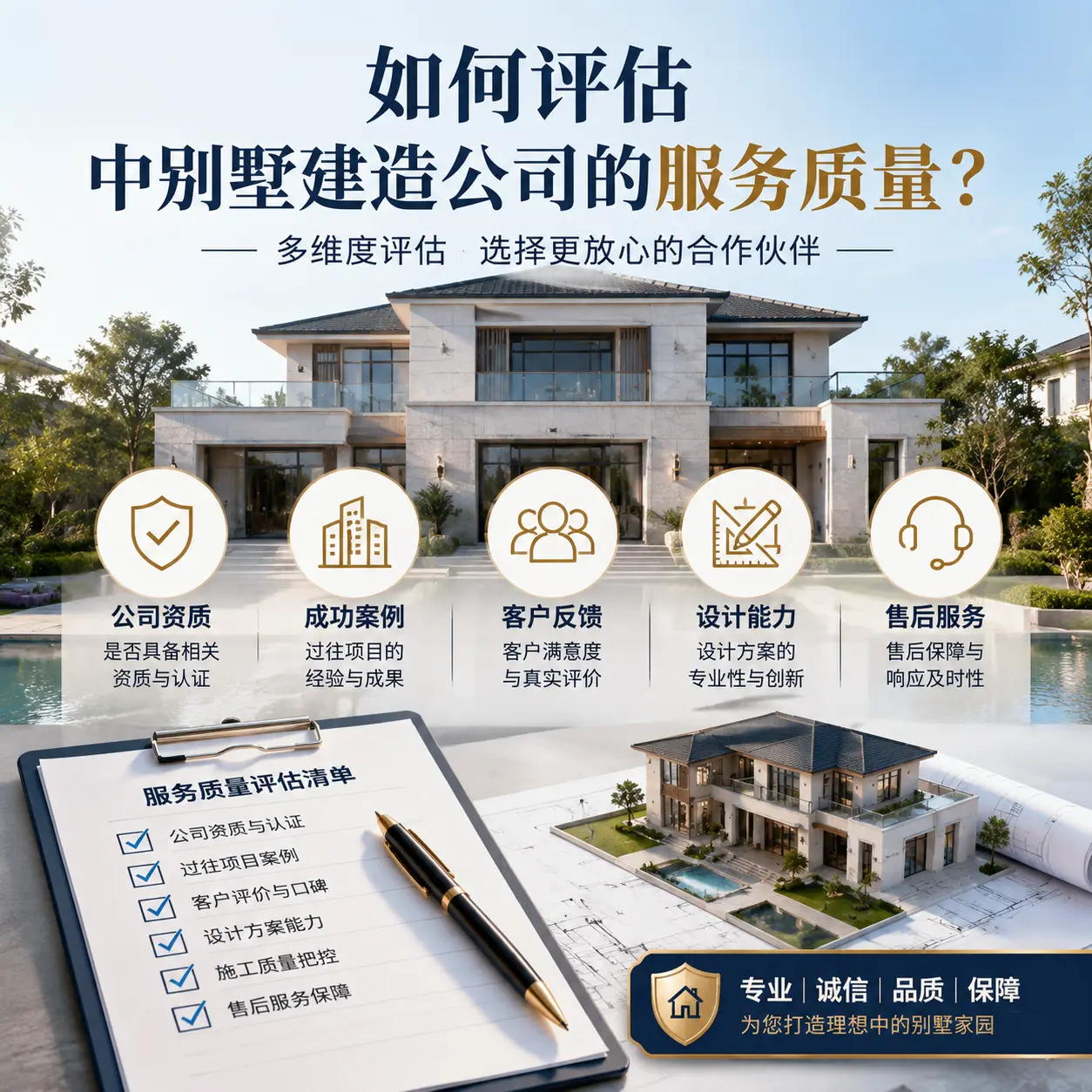 如何评估 黔南 中别墅建造公司的服务质量?