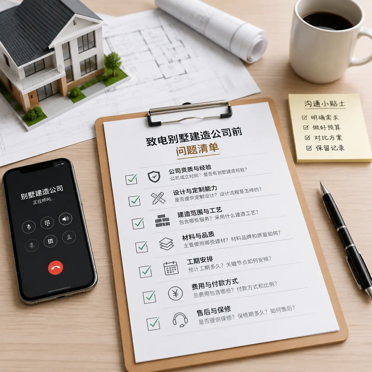 在黔南拨打别墅建造公司电话前的准备工作