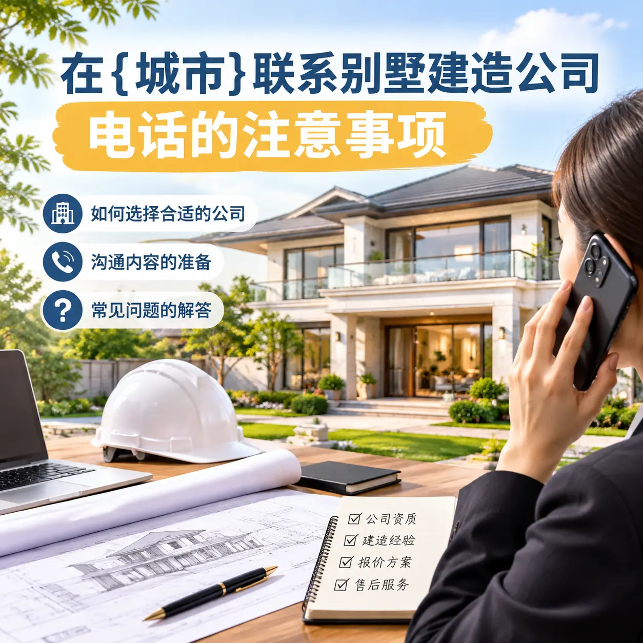 在黔南联系别墅建造公司电话的注意事项